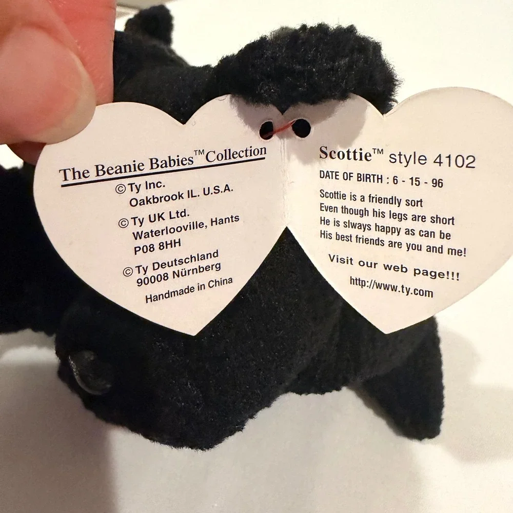 Ty Beanie Babies Dog Lot of 5 Tracker Fetch Spunky Scottie Error Tag Vintage